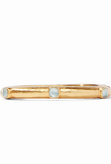 Julie Vos Julie Vos Catalina Hinge Bangle Bracelet Ir Aquamarine Blue