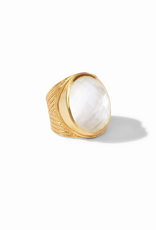 Julie Vos Julie Vos Verona Statement Ring Iridescent Clear Crystal 8