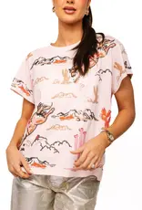 Queen of Sparkles QUEEN of SPARKLES LIGHT PINK BUCKING COWGIRL TEE