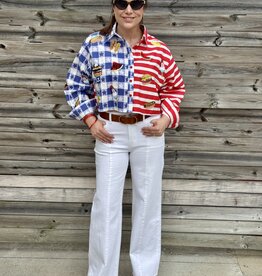 Queen of Sparkles Queen Of Sparkles USA Picnic Button Up