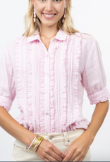 Ivy Jane Ivy Jane Tuxedo Gauze Shirt Pink