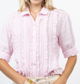 Ivy Jane Ivy Jane Tuxedo Gauze Shirt Pink