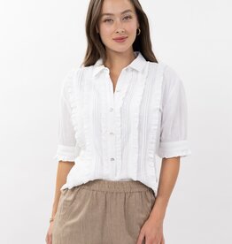 Ivy Jane Ivy Jane Tuxedo Gauze Shirt White