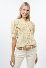 Ivy Jane Ivy Jane Linen Stripe w Floral Emb