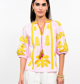 Ivy Jane Ivy Jane Applique Top Pink/Green