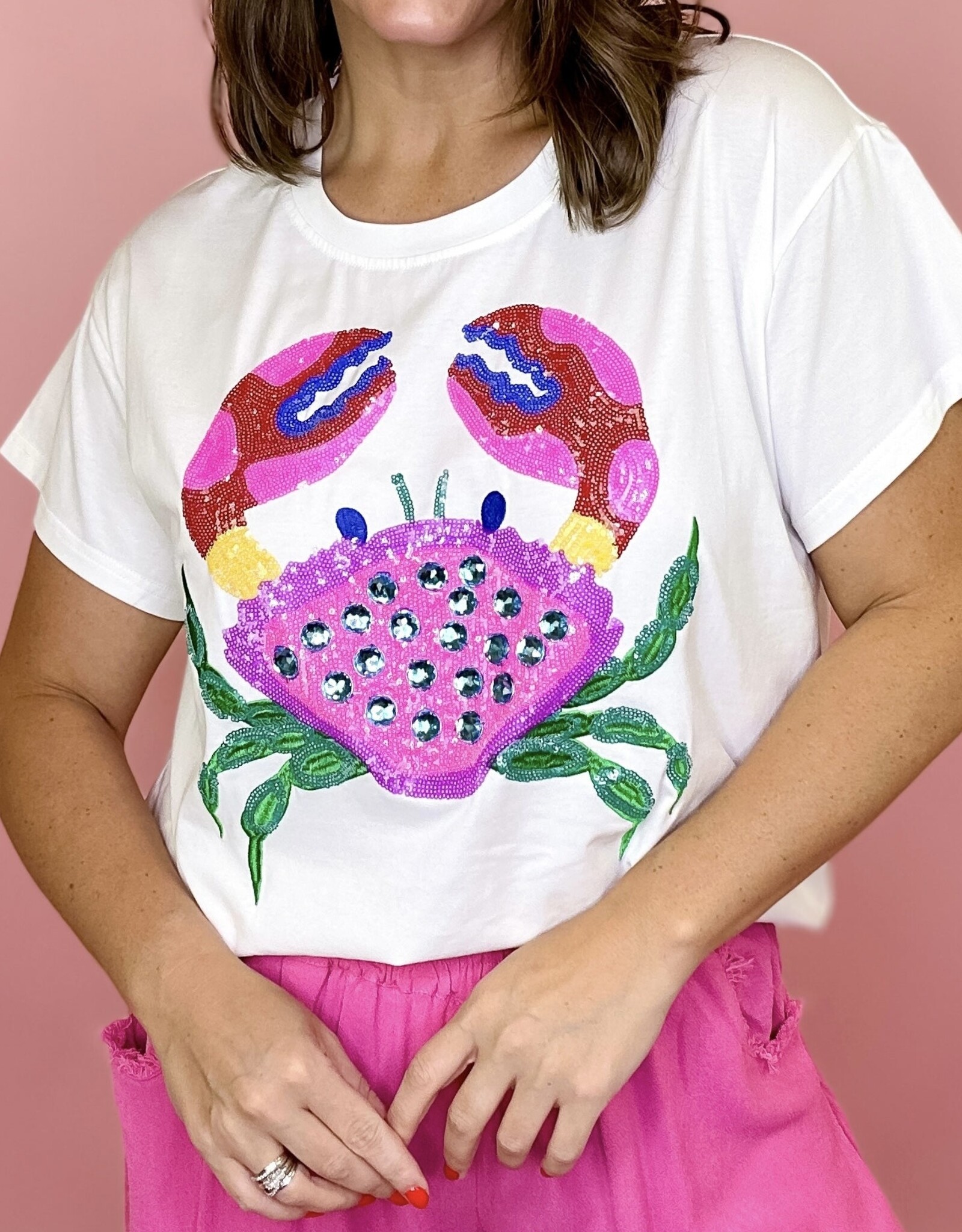 Queen of Sparkles Queen of Sparkles Multi Rainbow Crab Tee