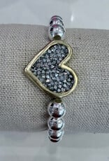 Waxing Poetic Waxing Poetic Kristal  Abundant Heart Stretch Bracelet