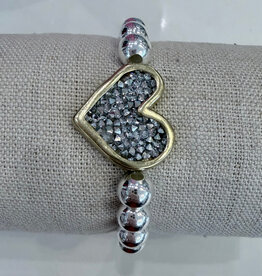 Waxing Poetic Waxing Poetic Kristal  Abundant Heart Stretch Bracelet