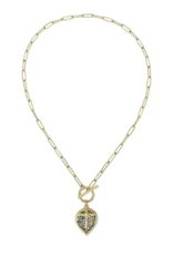 Waxing Poetic Waxing Poetic Kristal Lotus Cross Toggle Necklace