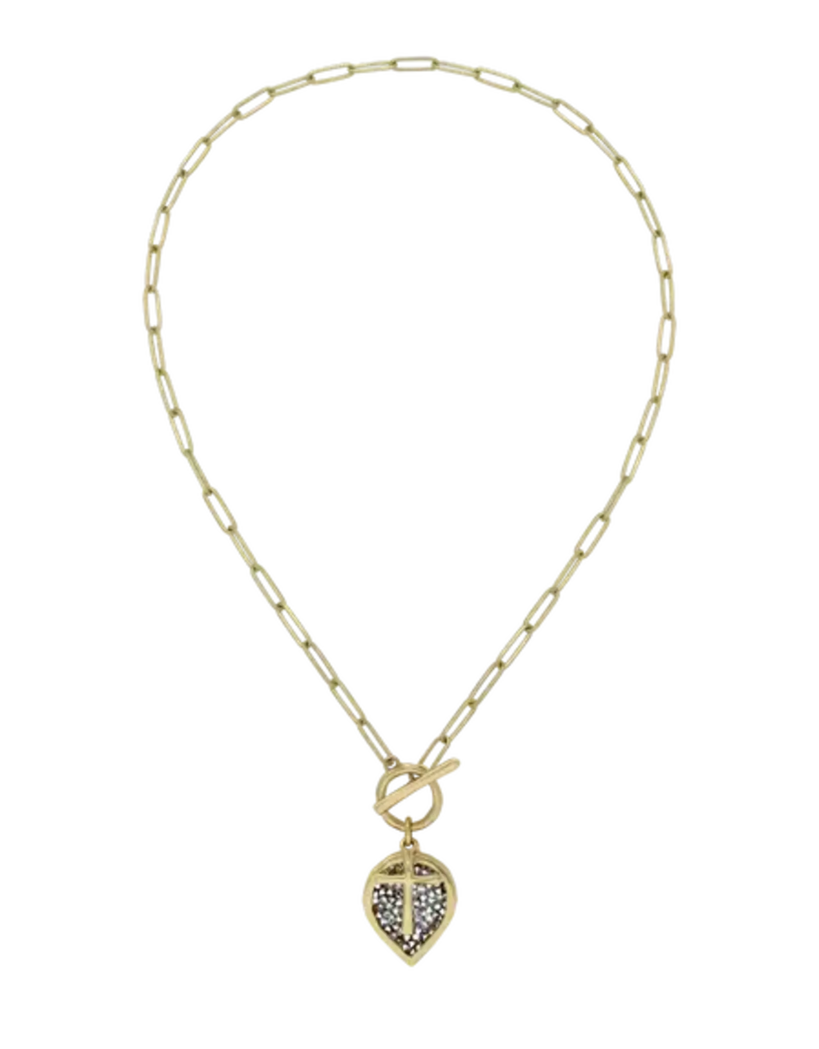 Waxing Poetic Waxing Poetic Kristal Lotus Cross Toggle Necklace