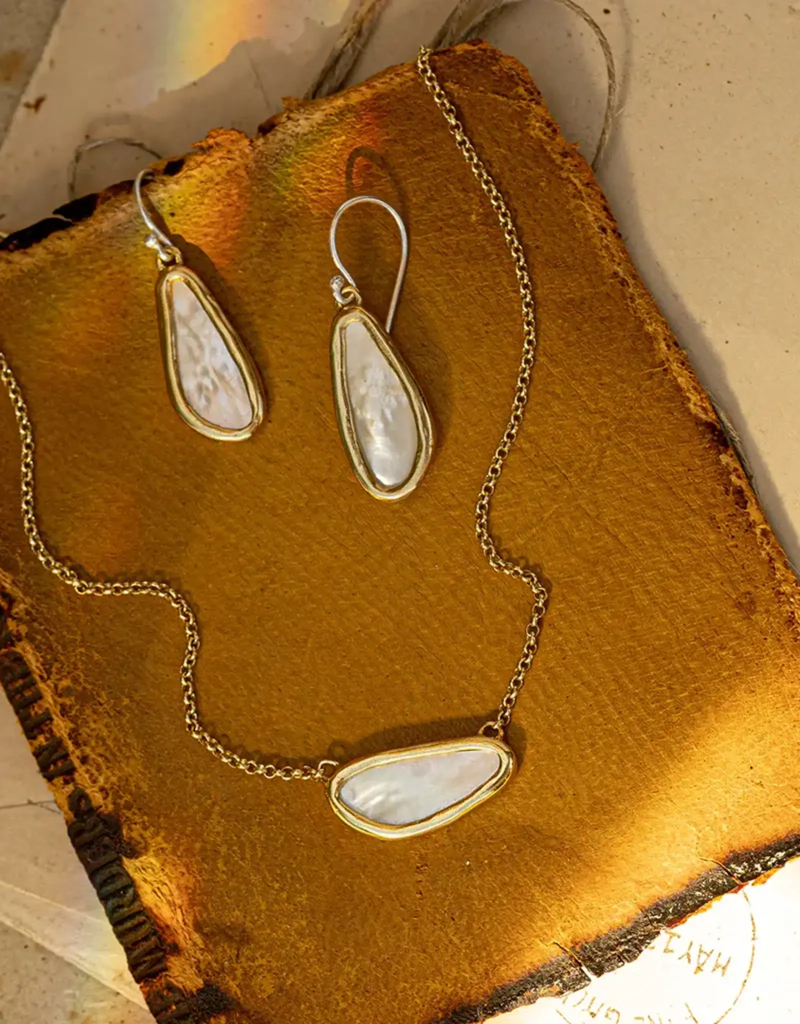 Waxing Poetic Waxing Poetic Petite Dream Traveler Necklace Mother of Pearl