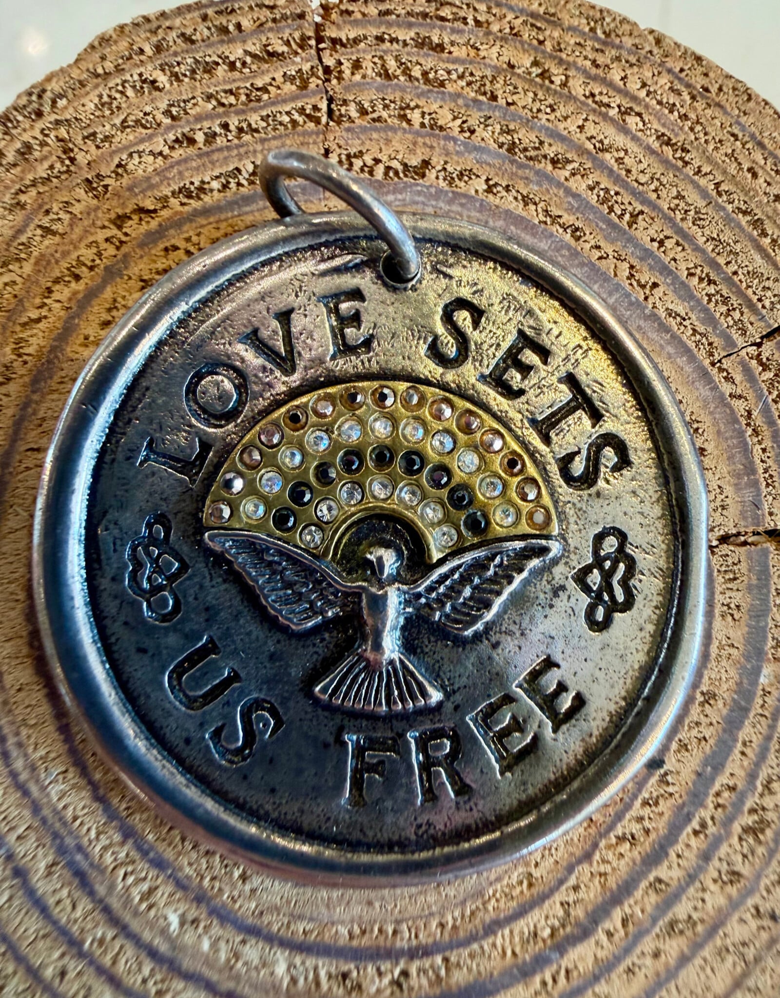 Waxing Poetic Waxing Poetic Love Sets Us Free Medallion