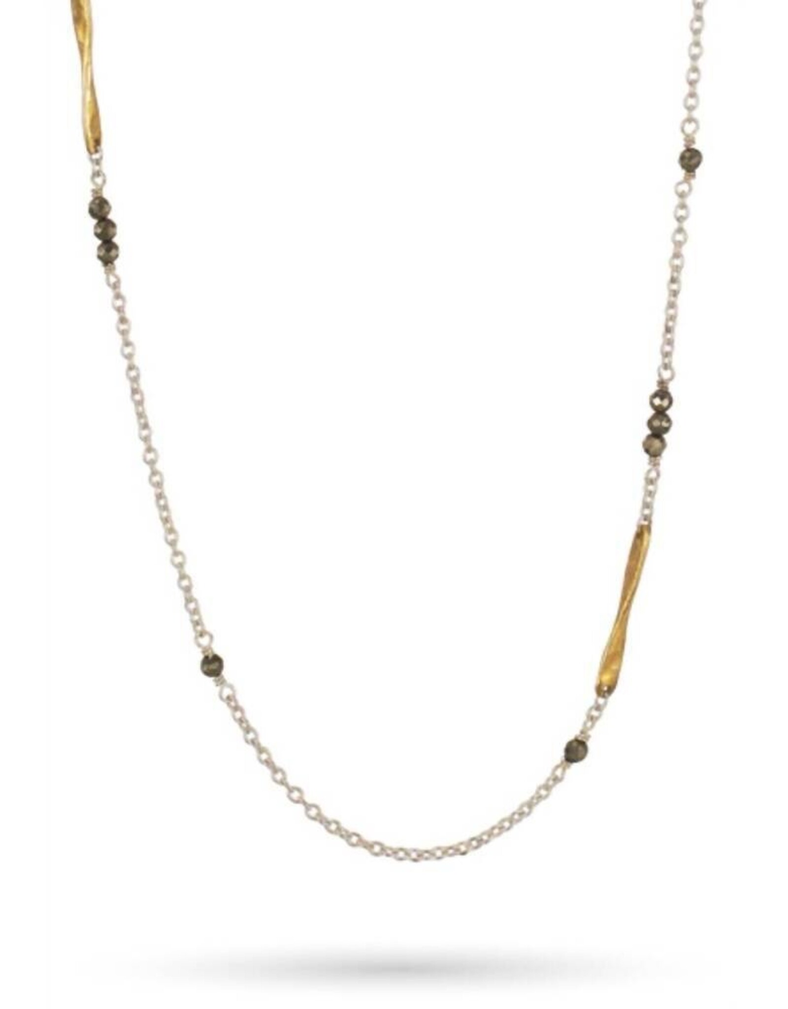 Waxing Poetic WP Lume Chain Pyrite 28"