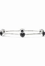 Julie Vos Julie Vos Milano Luxe Bangle Silver Obsidian Blk