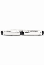 Julie Vos Julie Vos Catalina Hinge Bangle Silver Obsidian Blk