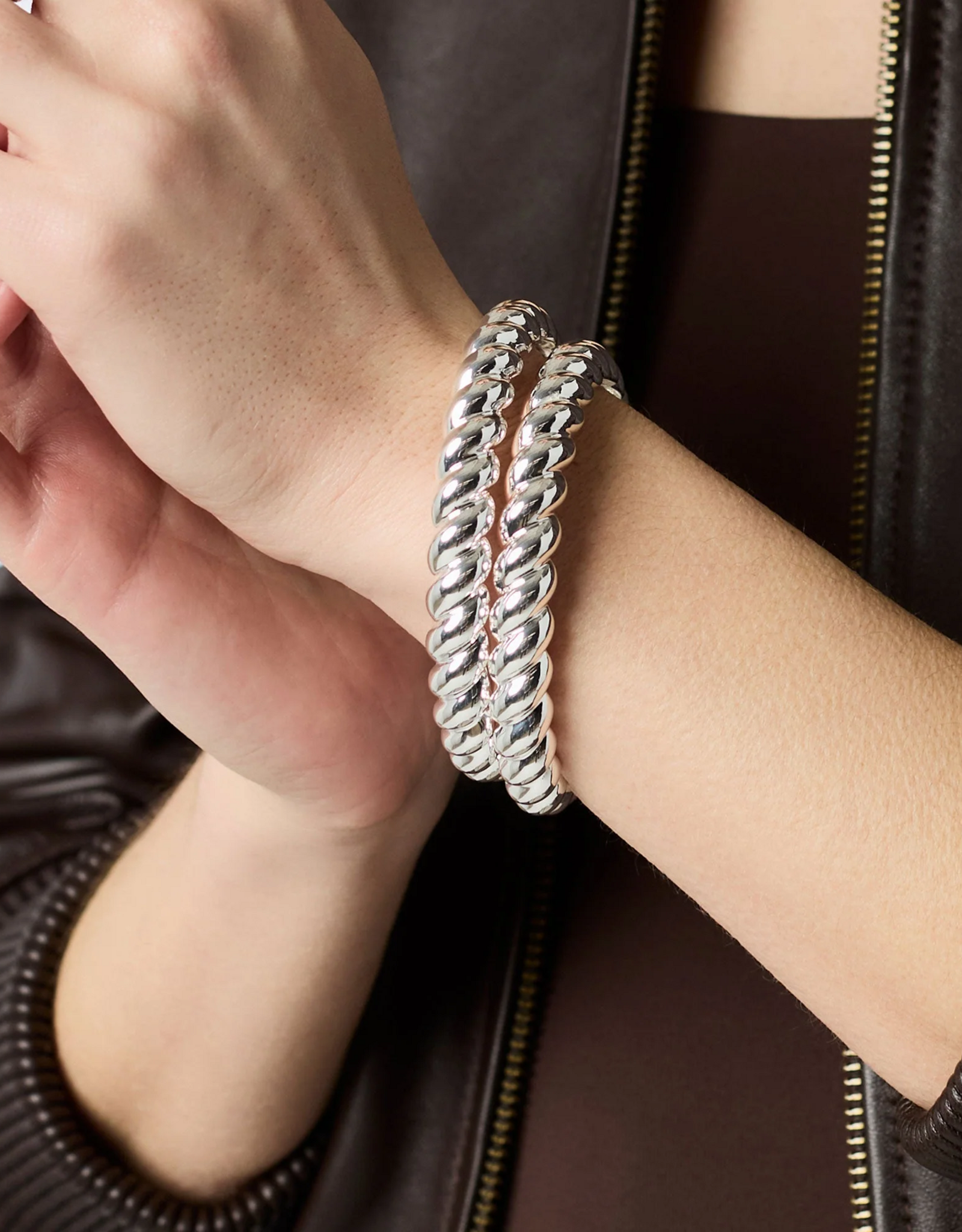 Julie Vos Julie Vos Ravello Bangle Silver