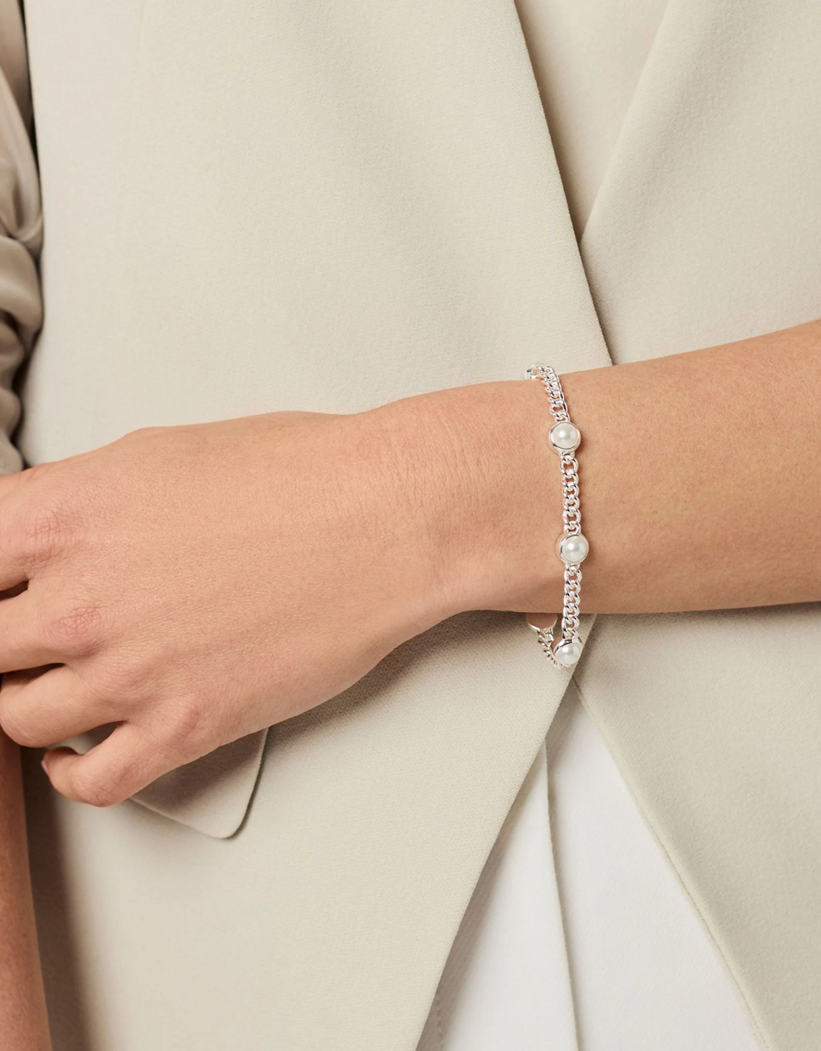 Julie Vos Julie Vos Dolce Delicate Bracelet Silver Pearl