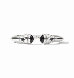 Julie Vos Julie Vos Cannes Demi Cuff Silver Obsidian Blk
