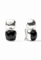 Julie Vos Julie Vos Catalina Clip ER Silver Obsidian Blk