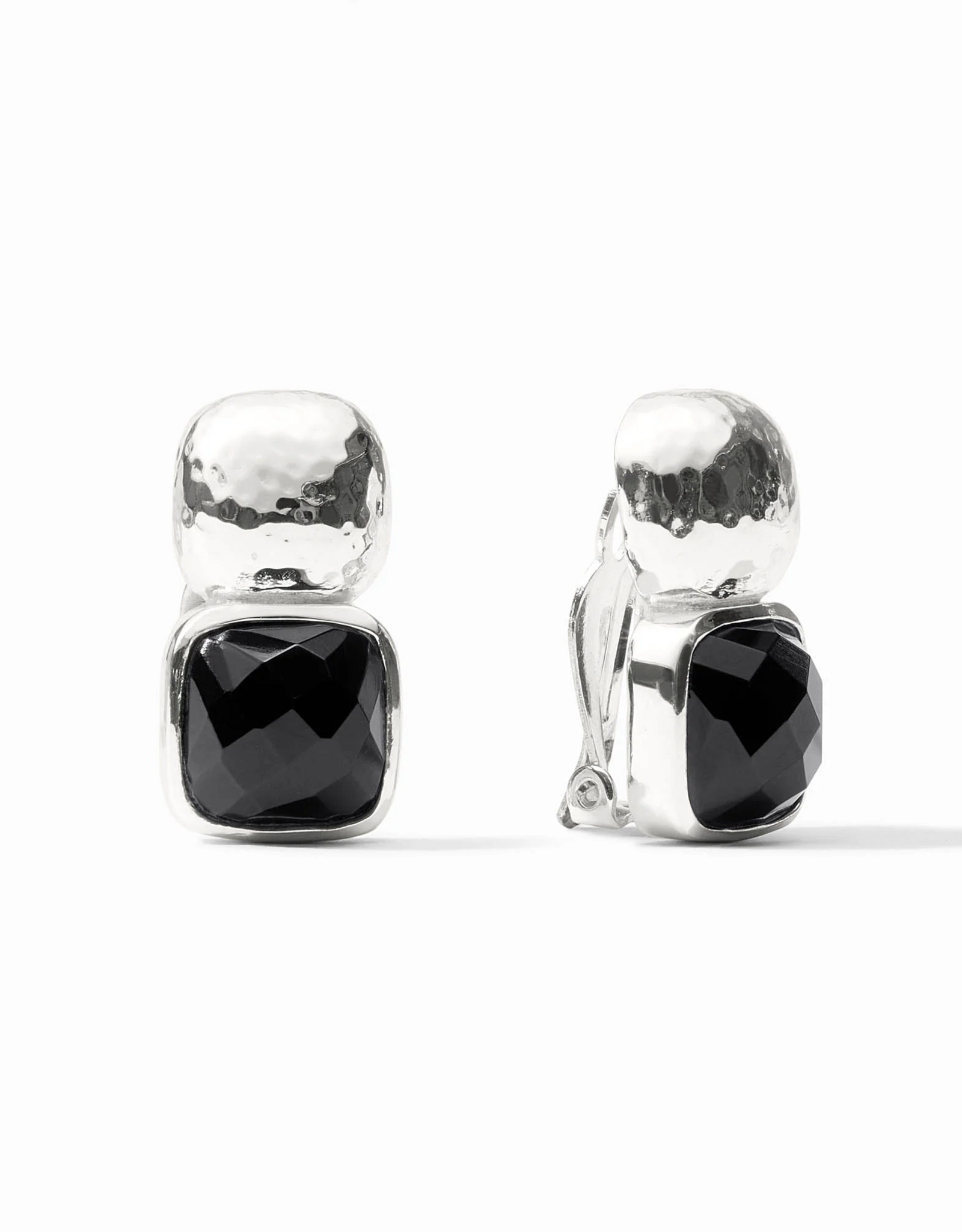 Julie Vos Julie Vos Catalina Clip ER Silver Obsidian Blk