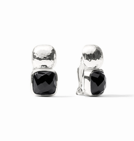 Julie Vos Julie Vos Catalina Clip ER Silver Obsidian Blk