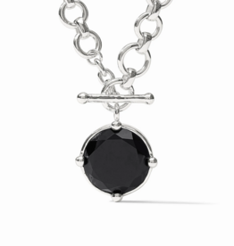 Julie Vos Julie Vos Honeybee Demi Necklace Silver Obsidian Blk