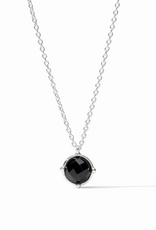 Julie Vos Julie Vos Honeybee Solitaire Necklace Silver Obsidian Blk