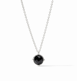 Julie Vos Julie Vos Honeybee Solitaire Necklace Silver Obsidian Blk