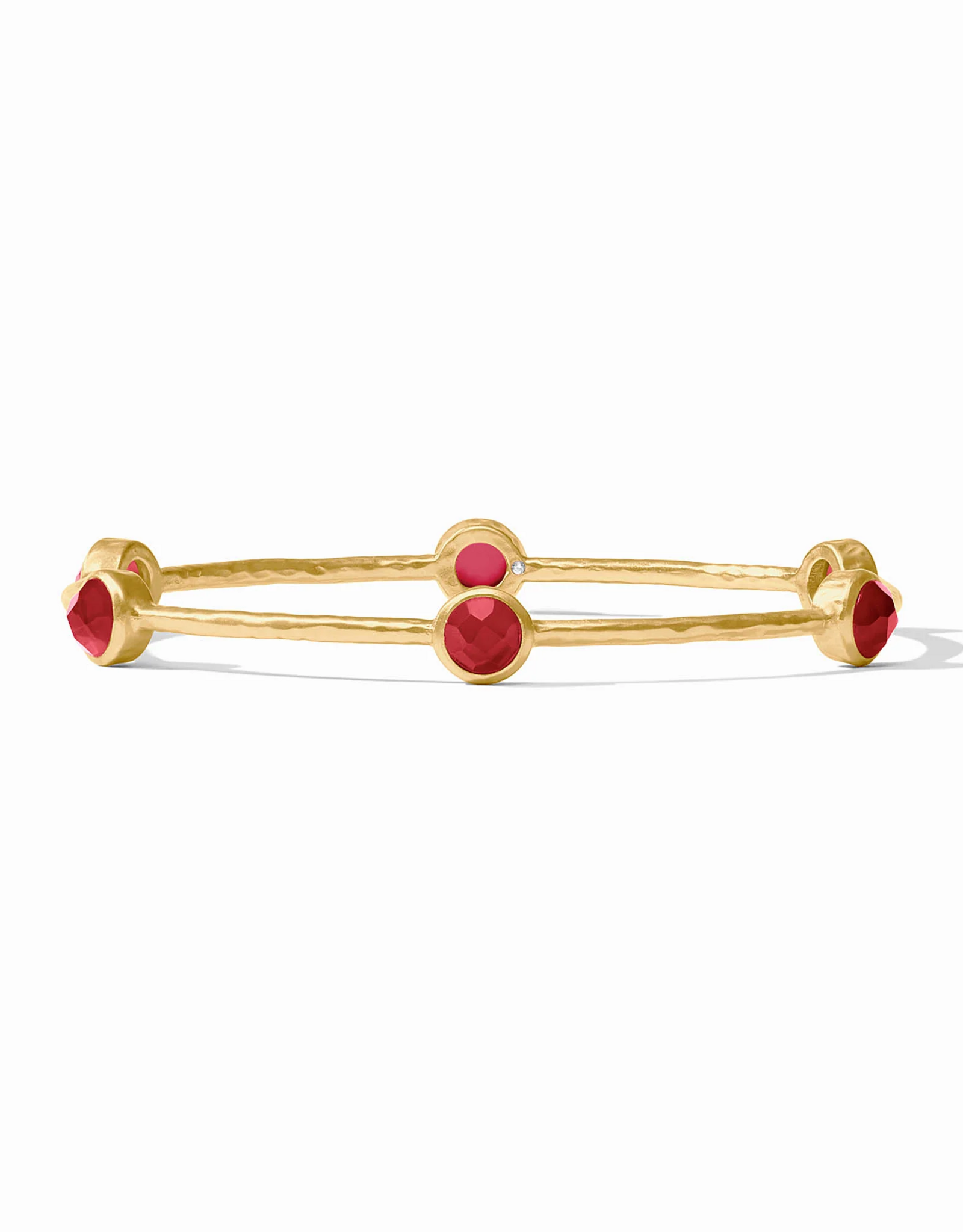 Julie Vos Julie Vos Milano Luxe Bangle Irr Ruby Red M