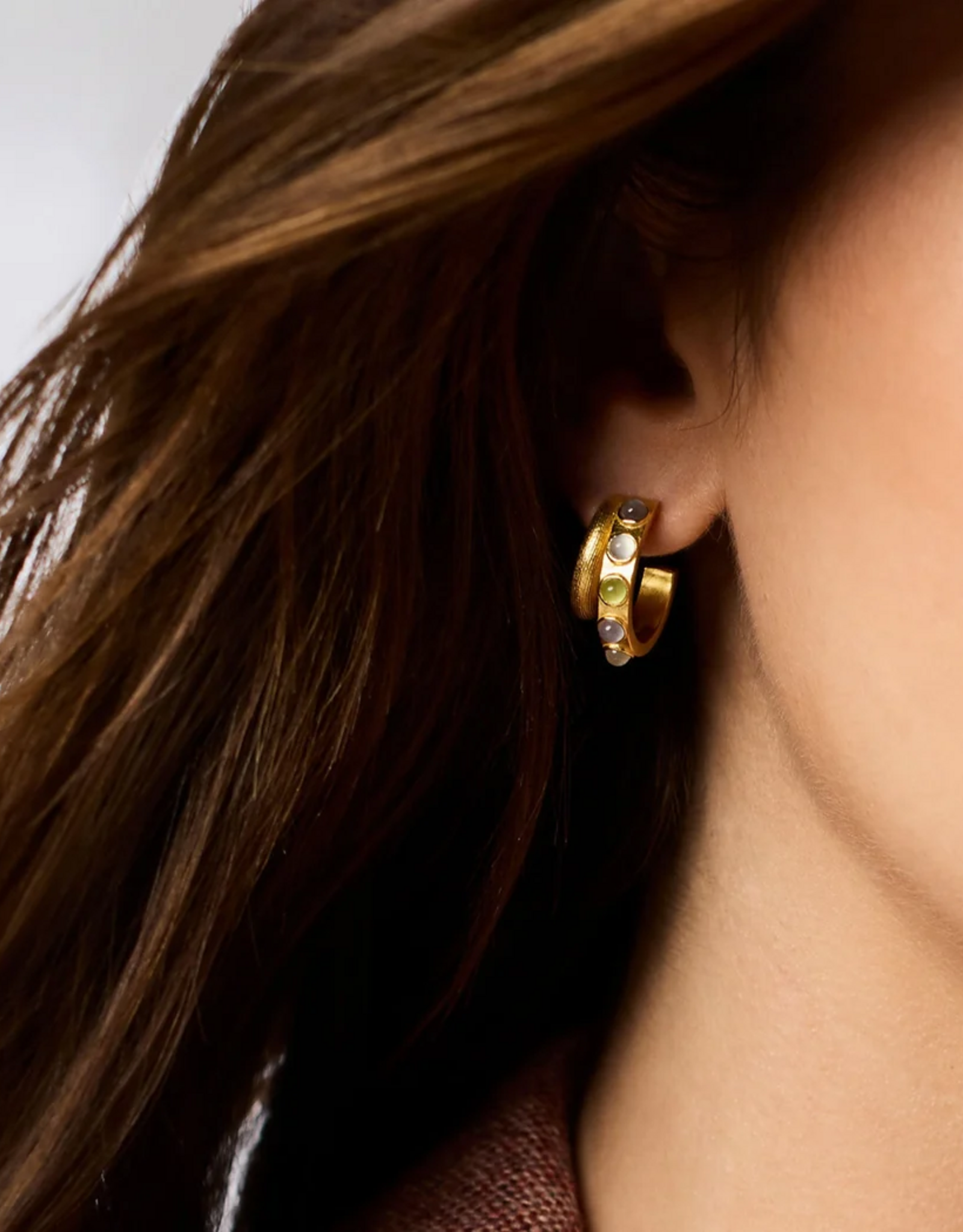 Julie Vos Julie Vos Cobblestone Double Hoop Multi