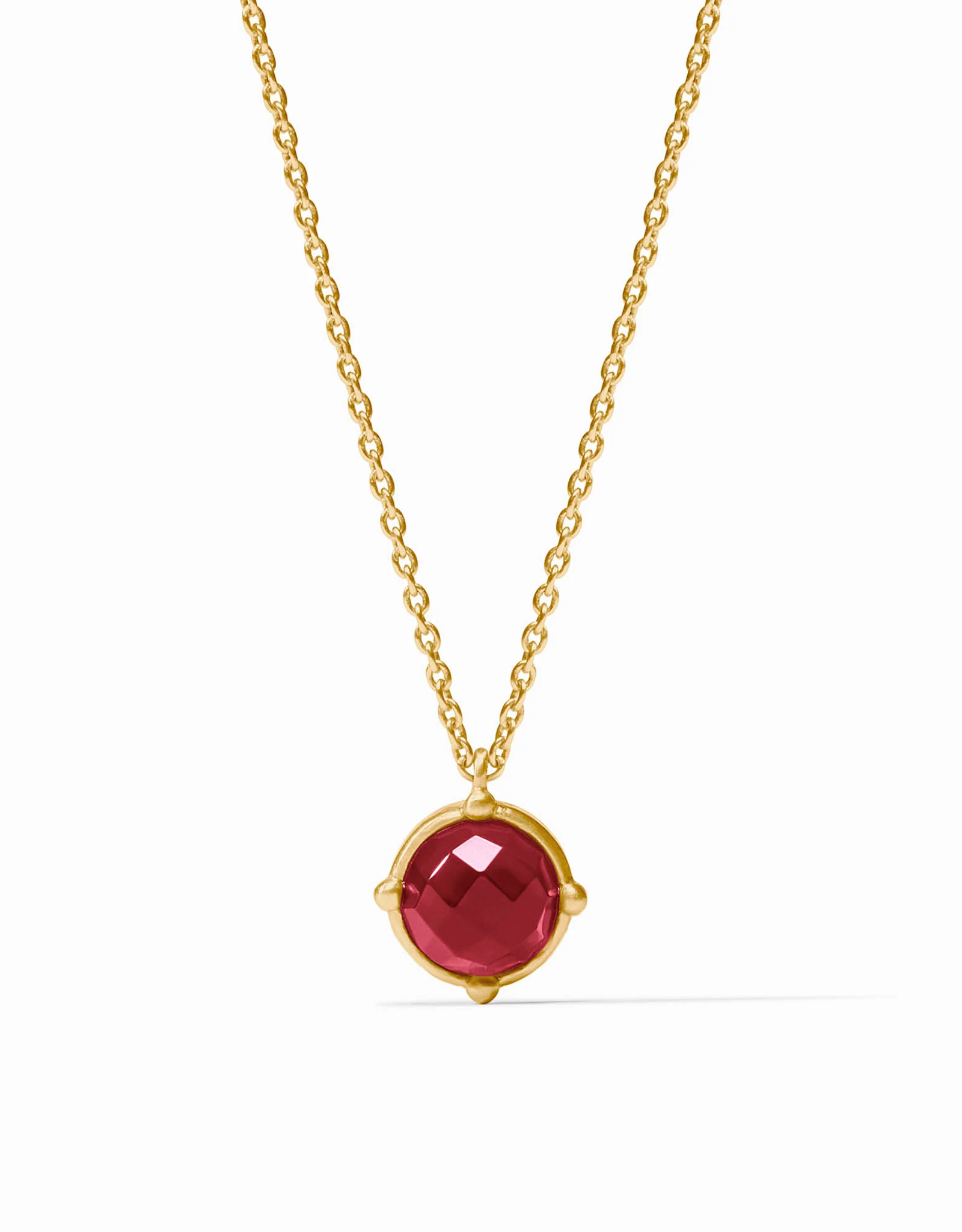 Julie Vos Julie Vos Honeybee Solitaire Necklace Ir Ruby Red