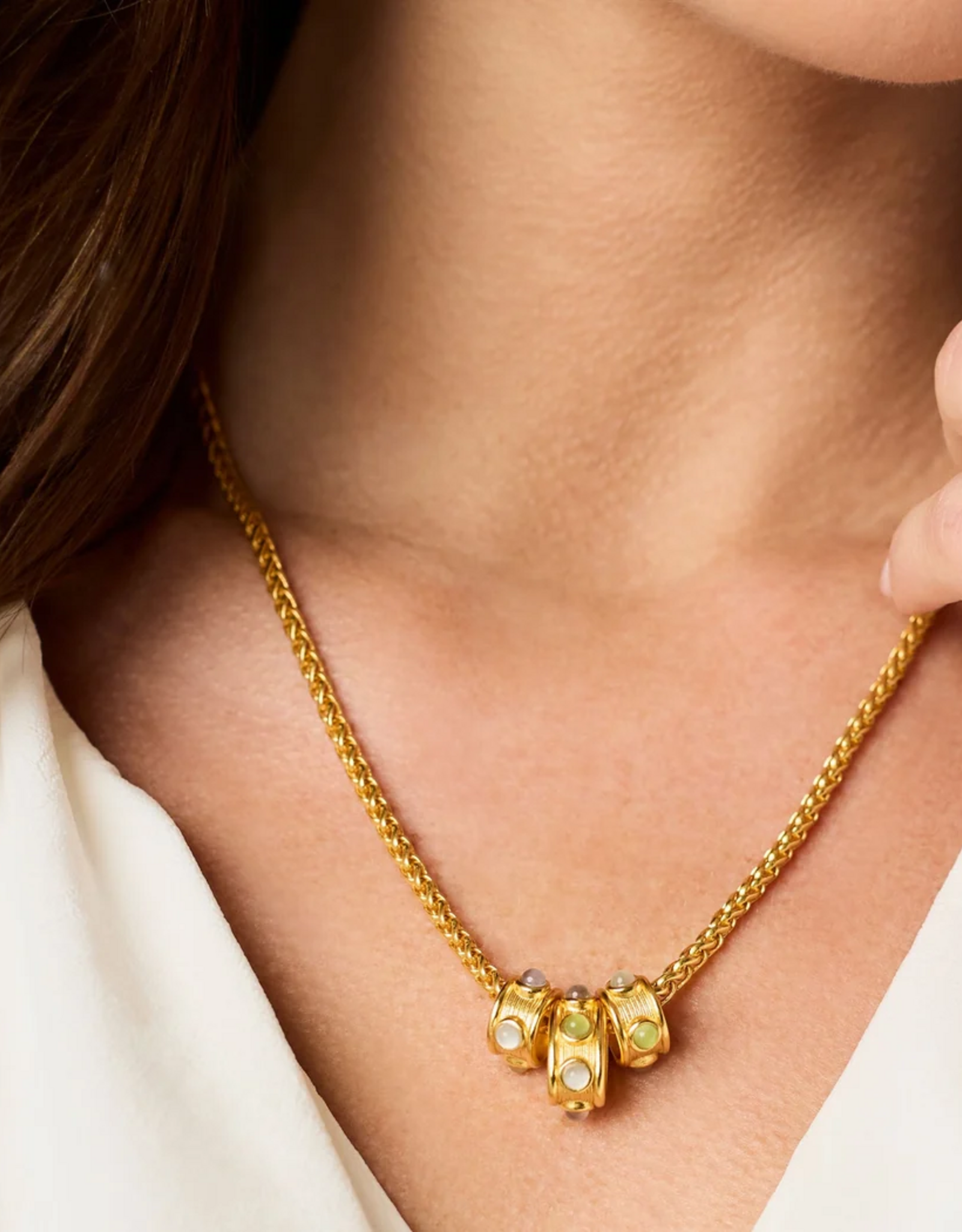 Julie Vos Julie Vos Cobblestone Loop Necklace Multi