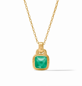 Julie Vos Julie Vos Sahara Solitaire Necklace Ir Emerald Green