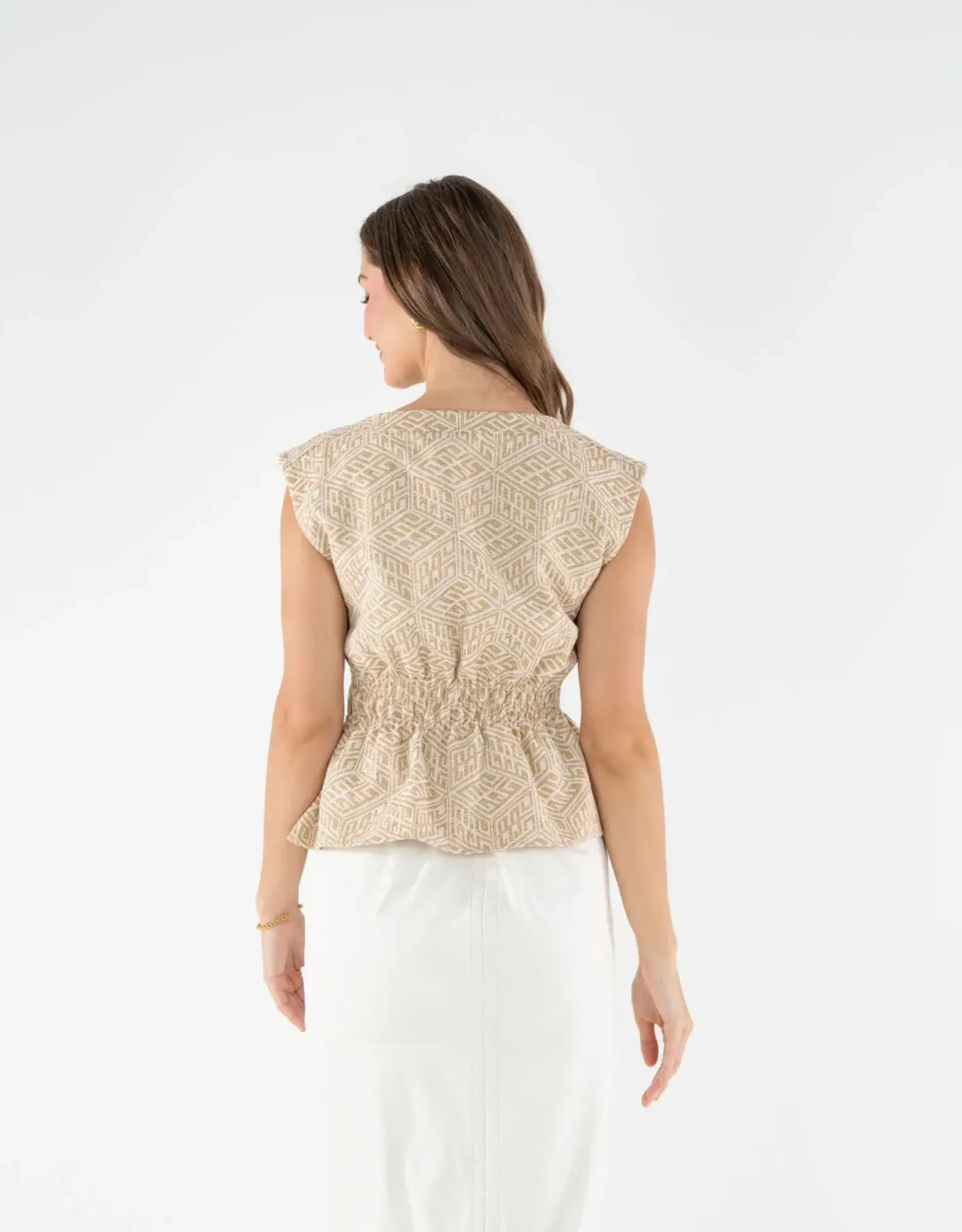 Emily McCarthy Emily McCarthy Aria Top Mosaic Monogram