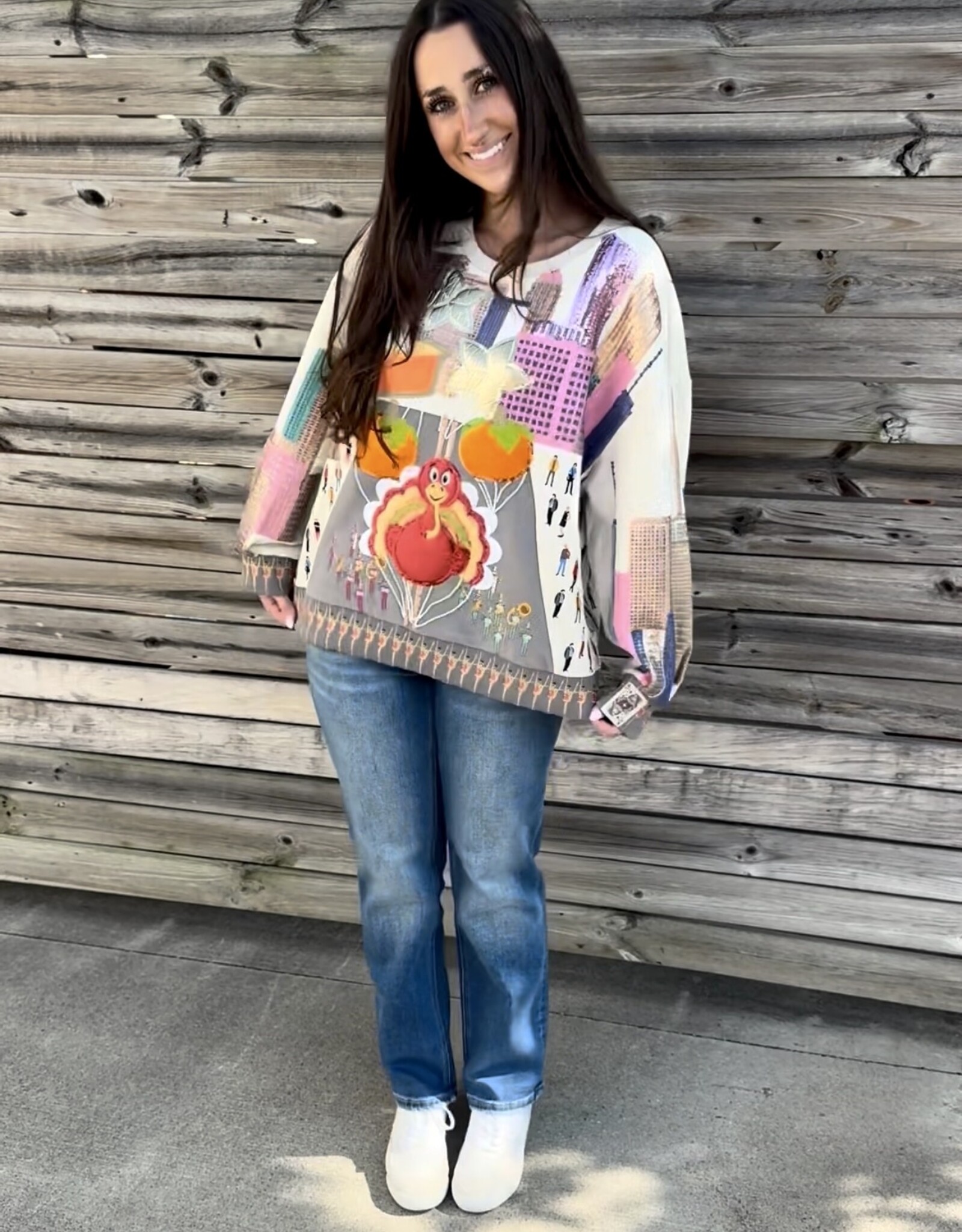 Queen of Sparkles MULTI THANKSGIVING DAY PARADE SWEATSHIRT