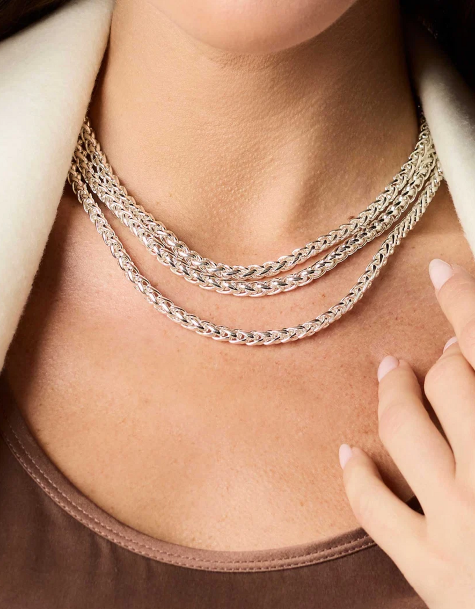 Julie Vos Julie Vos Cobblestone Link Necklace Silver