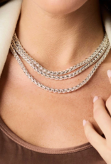Julie Vos Julie Vos Cobblestone Link Necklace Silver