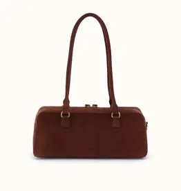 HOBO Hobo Sadie Satchel In Chocolate Suede Leather