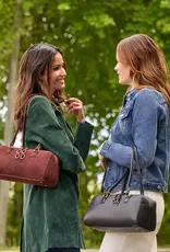 HOBO Hobo Sadie Satchel In Chocolate Suede Leather
