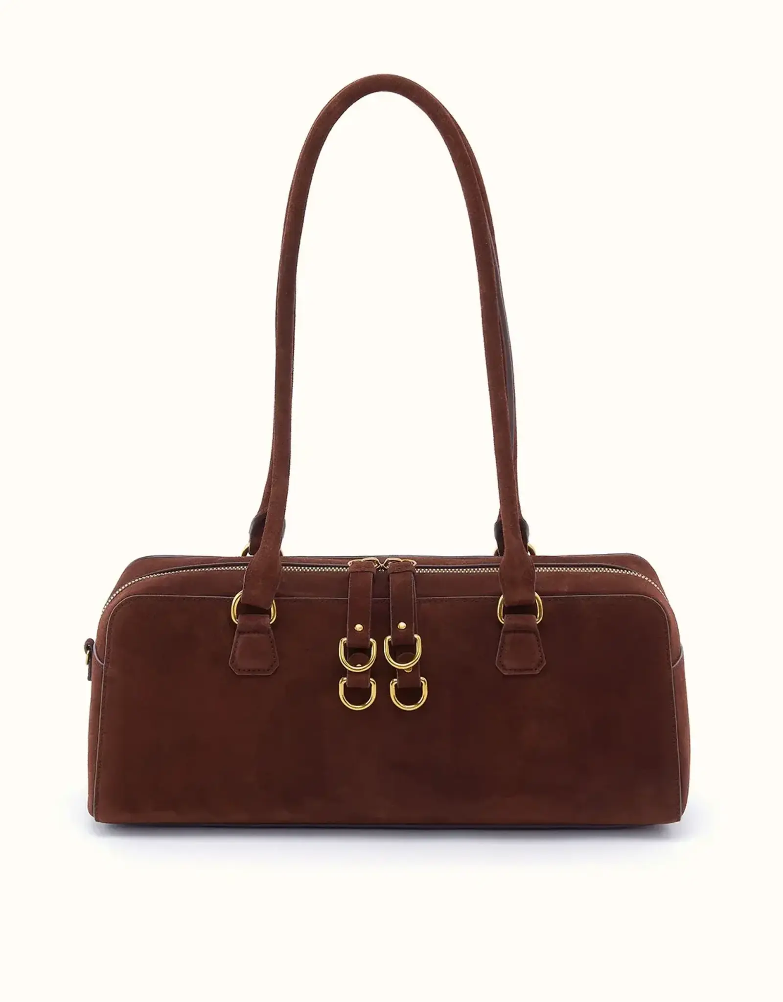 HOBO Hobo Sadie Satchel In Chocolate Suede Leather
