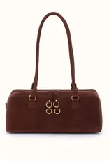 HOBO Hobo Sadie Satchel In Chocolate Suede Leather