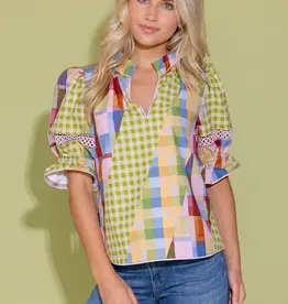 Alden Adair Alden Adair Lottie Top Diagonal Check