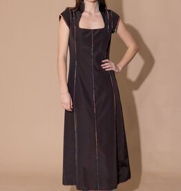 Alden Adair Alden Adair Freya  Maxi Dress Coal Multi Detail