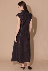 Alden Adair Alden Adair Freya  Maxi Dress Coal Multi Detail