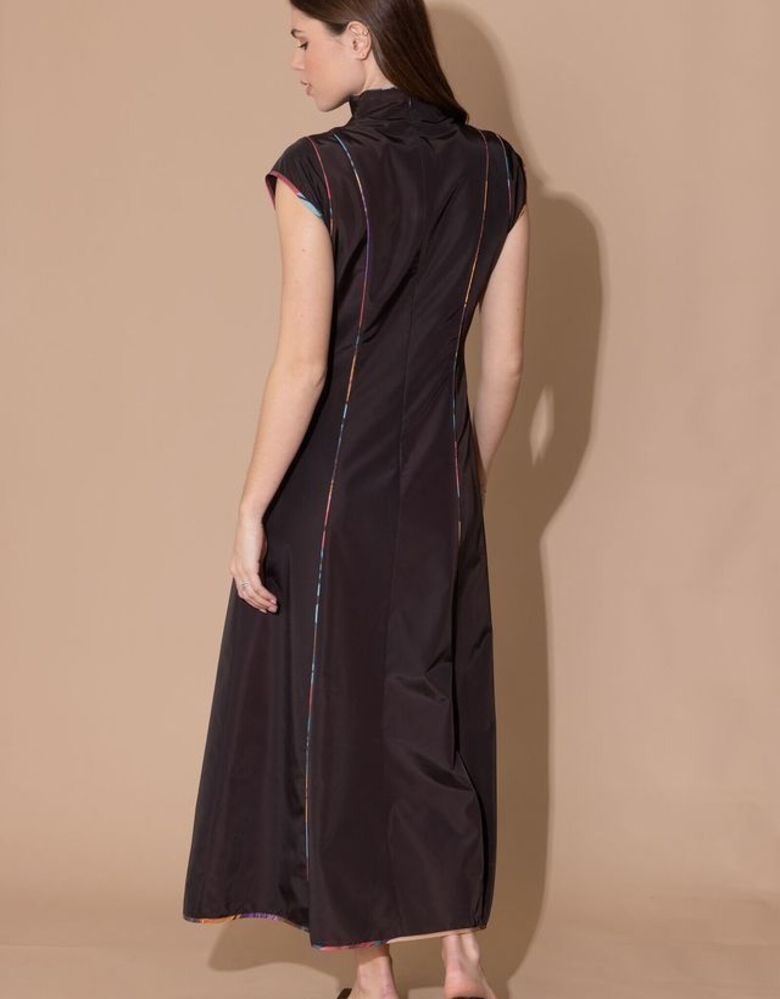 Alden Adair Alden Adair Freya  Maxi Dress Coal Multi Detail