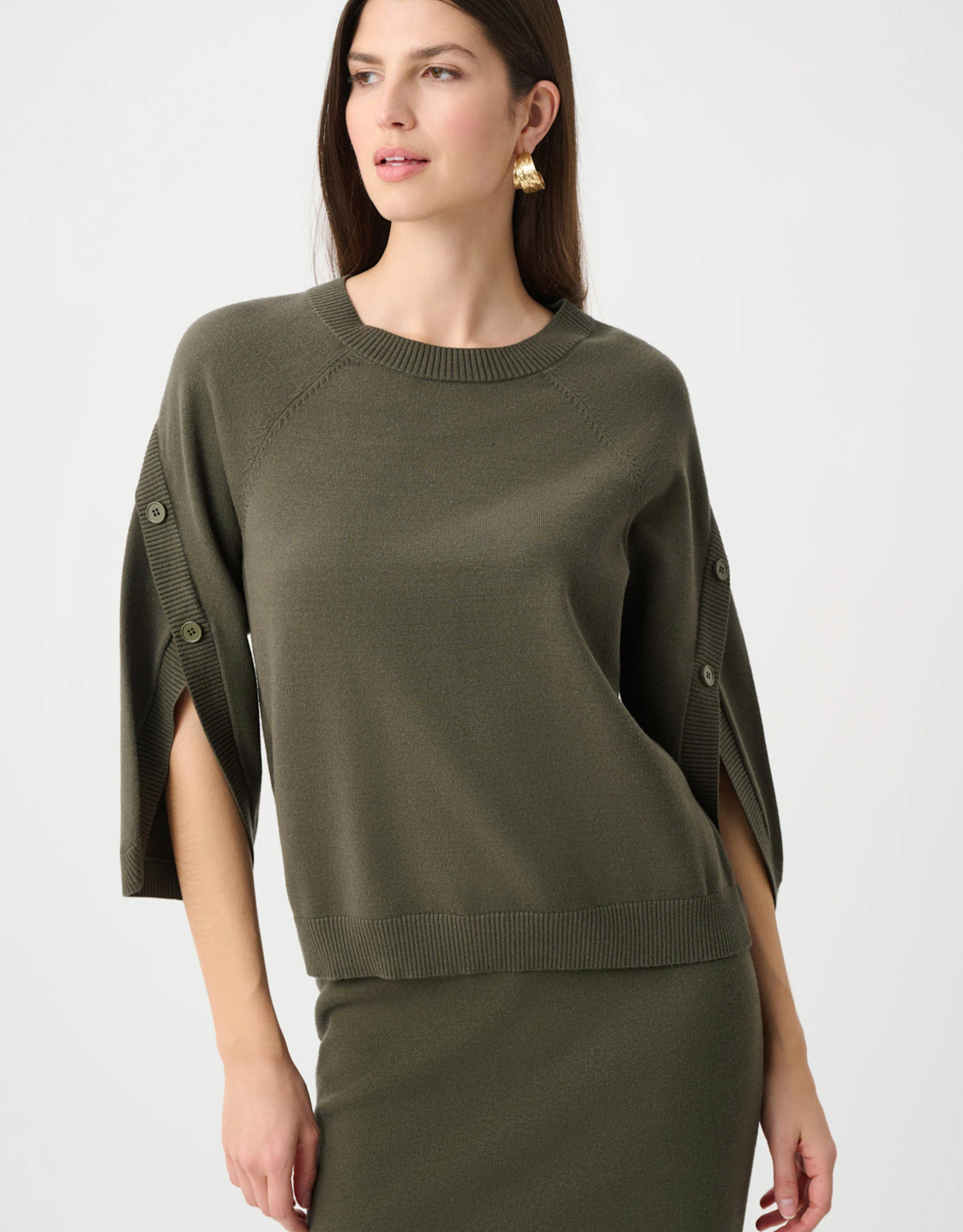 Joseph Ribkoff Joseph Ribkoff Brushed Viscose And Nylon Knit Tulip Sleeve Sweater