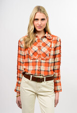 Ivy Jane Ivy Jane Orange Plaid w/Ruffle Collar Flannel
