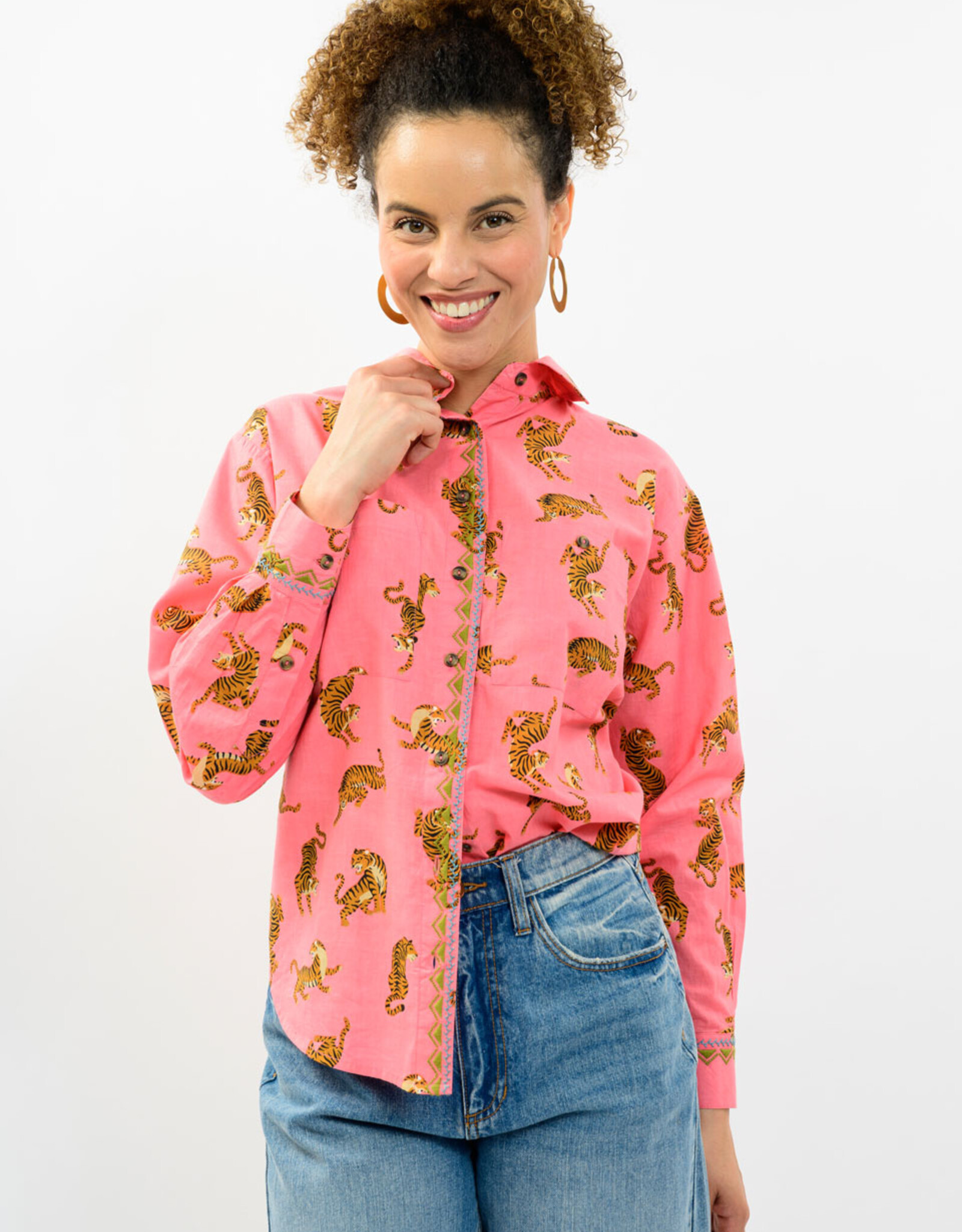 Ivy Jane Ivy Jane Tiger Camp Shirt Coral