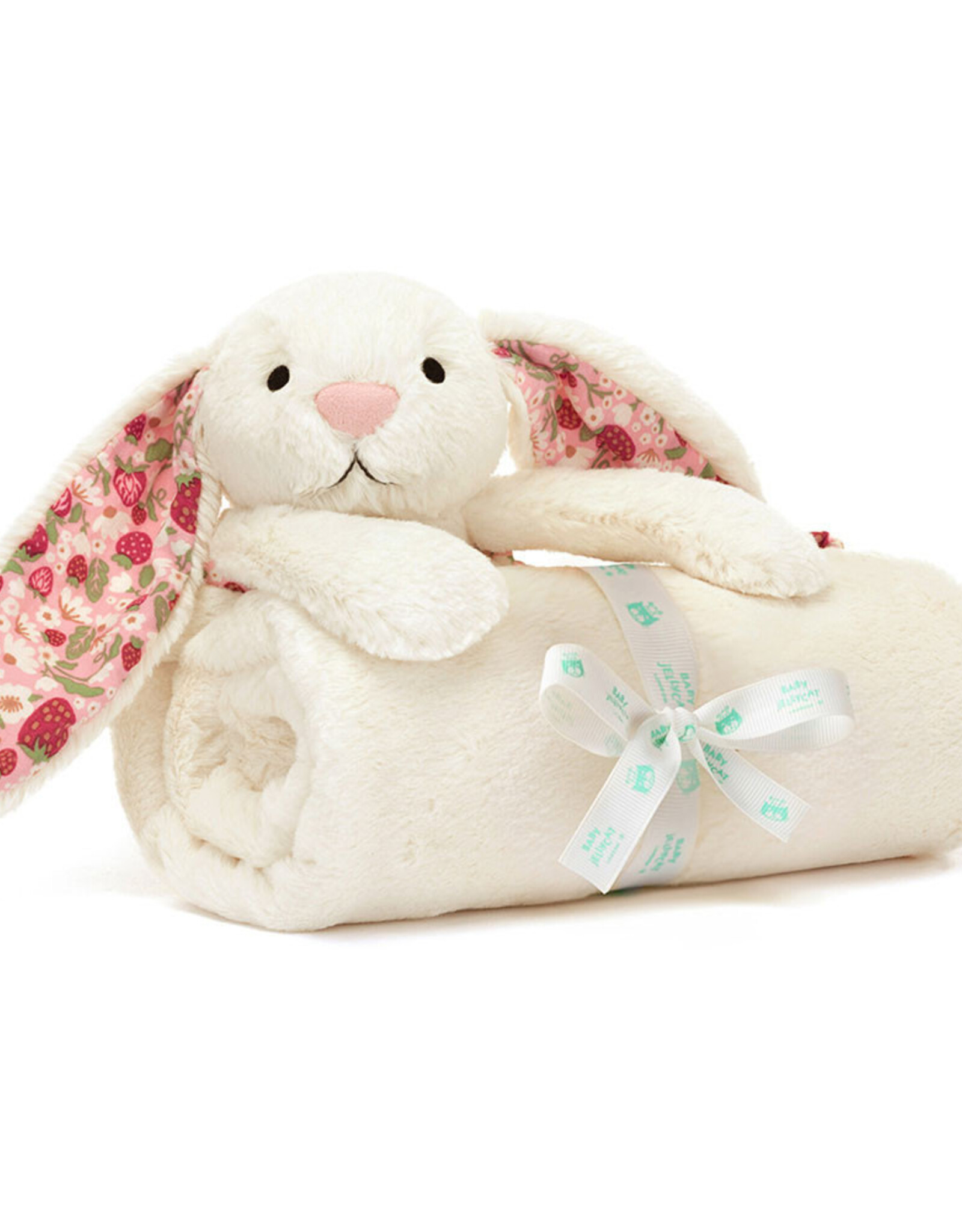 Jellycat Jellycat Blossom Cream Bunny "Berry" Blankie