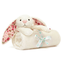 Jellycat Jellycat Blossom Cream Bunny "Berry" Blankie